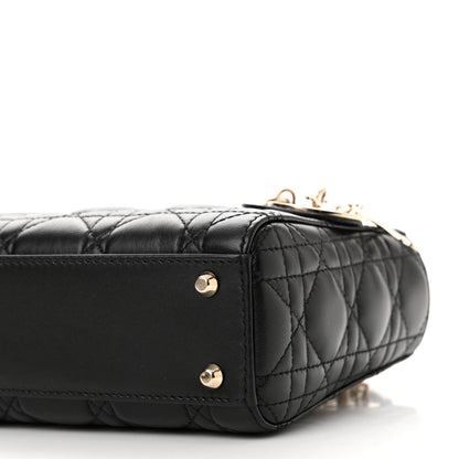 Christian Dior Lambskin Cannage Mini Lady Dior Black 10 of 10
