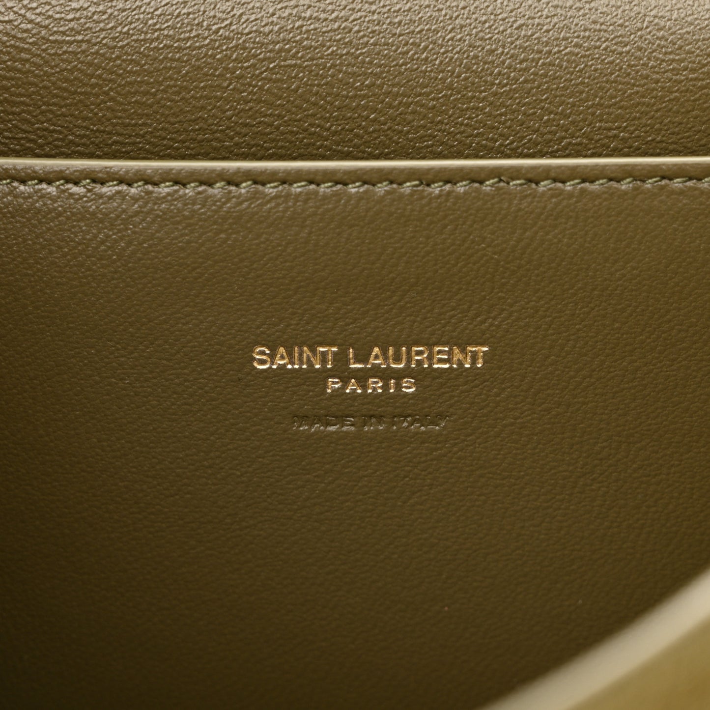 Smooth Calfskin Suede Small Reversible Monogram Kate Satchel Loden Green