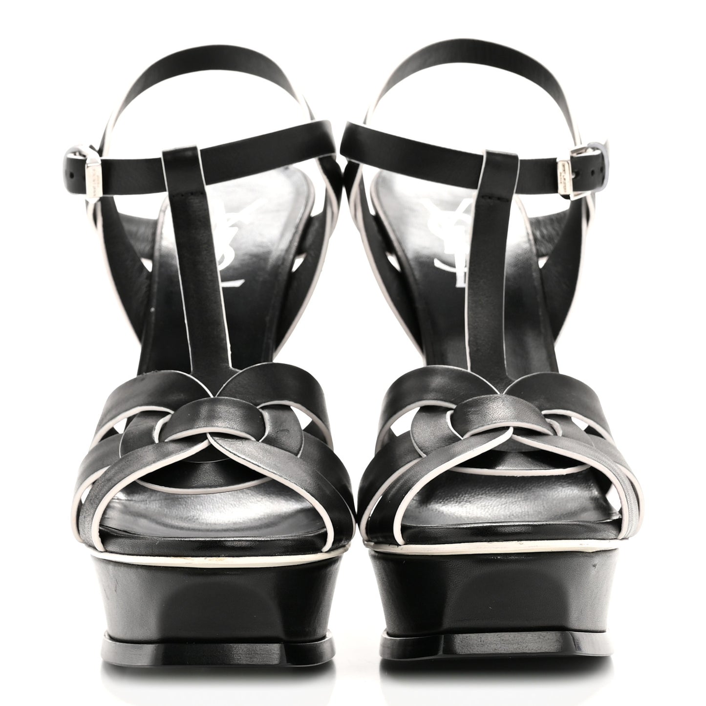Calfskin Tribute 105 Platform Sandals 36.5 Black