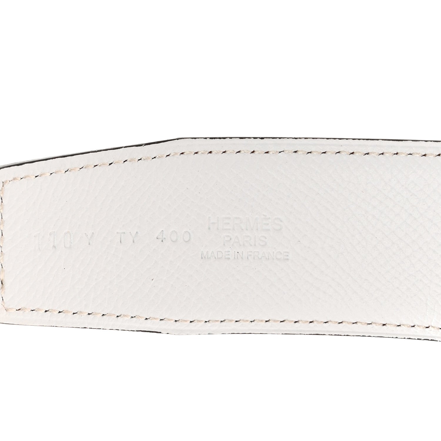 Hermes Epsom 38mm H Belt 110 Bleu Indigo White Orange 3 of 6