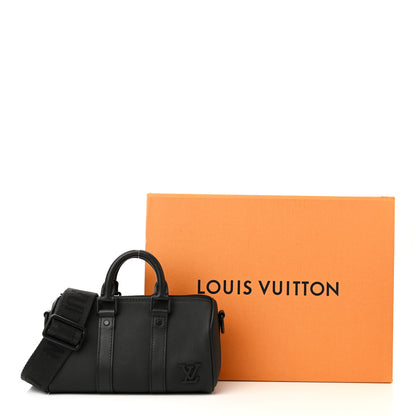 Louis Vuitton Grained Calfskin Aerogram Keepall XS Black 10 of 10