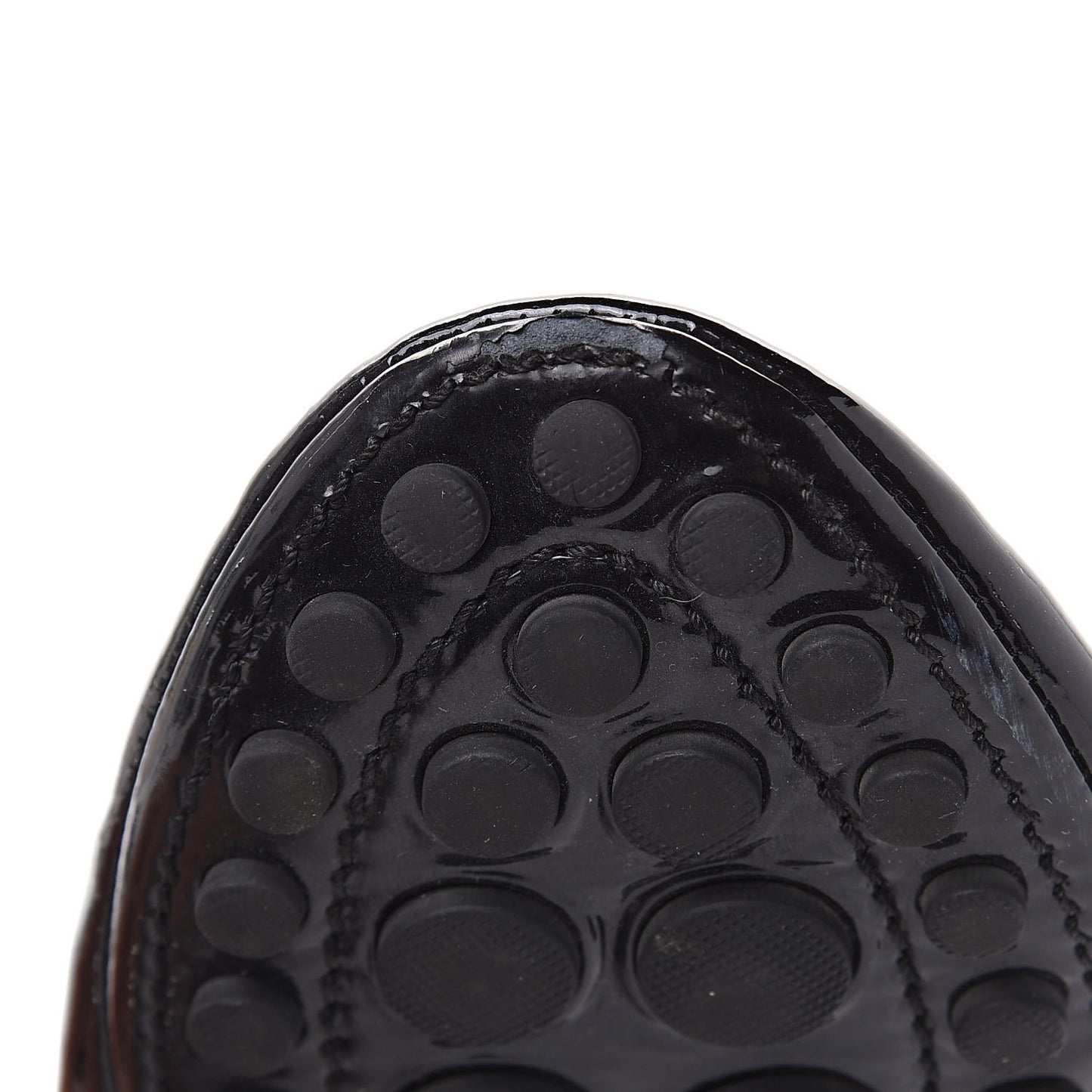 Patent Calfskin Oxford Loafers 42 Black