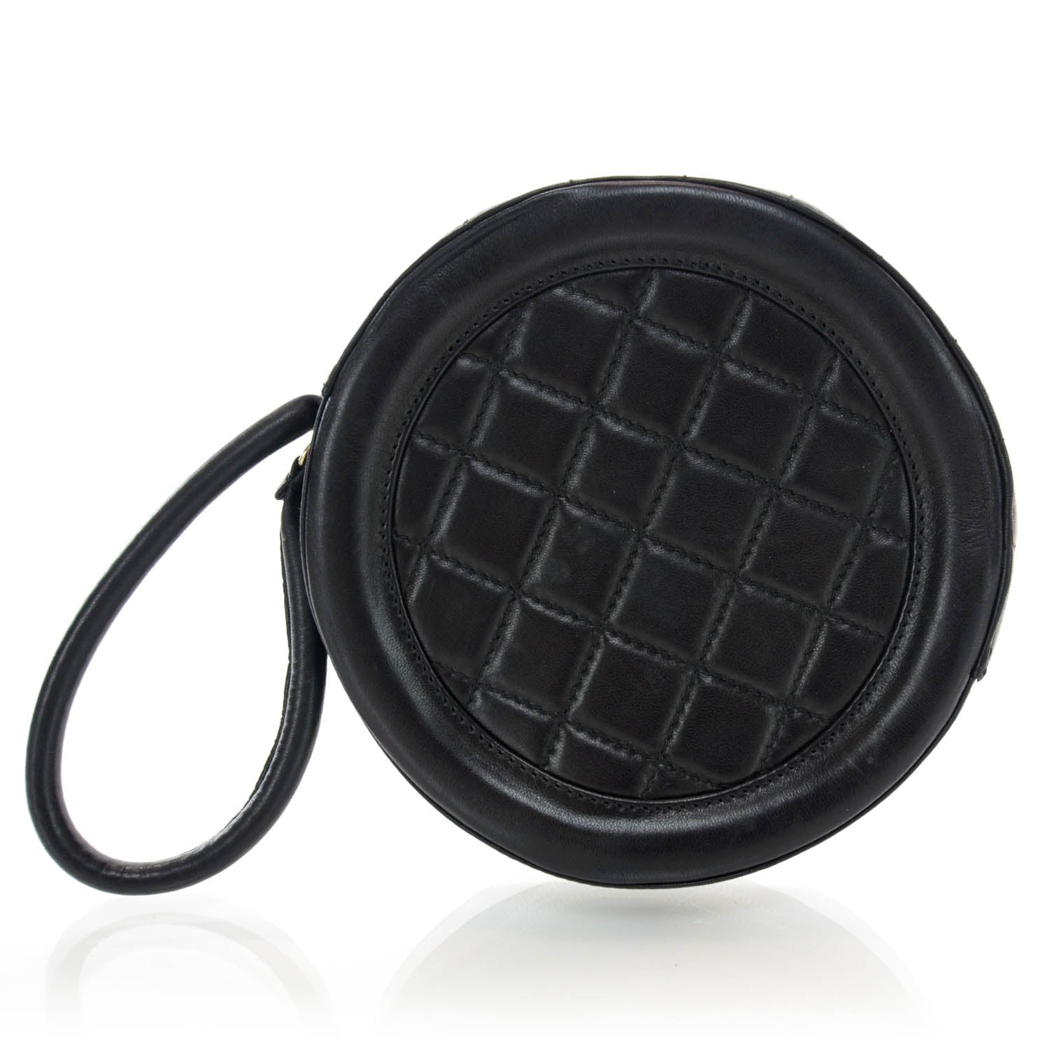 Chanel Lambskin Quilted Small CC Wristlet Black 3 of 9