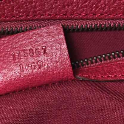 Gucci Monogram Medium Horsebit Chain Hobo Fuchsia 7 of 12