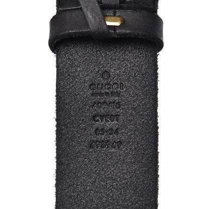 Gucci Faded Calfskin Double G 40mm Belt 85 34 Black 6 of 7