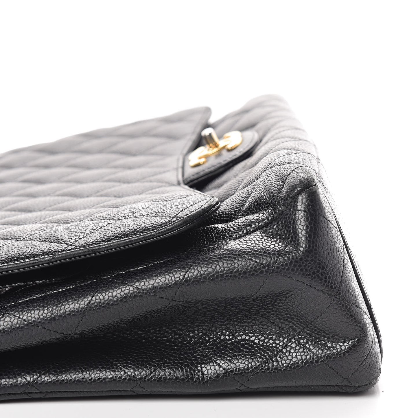 Caviar Quilted Maxi Double Flap Black