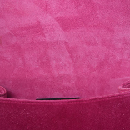 Prada Velluto Ricamo Cahier Shoulder Bag Fuxia 7 of 11