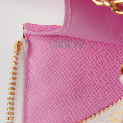 Louis Vuitton Monogram Multicolor Key Pouch White Litchi 6 of 7
