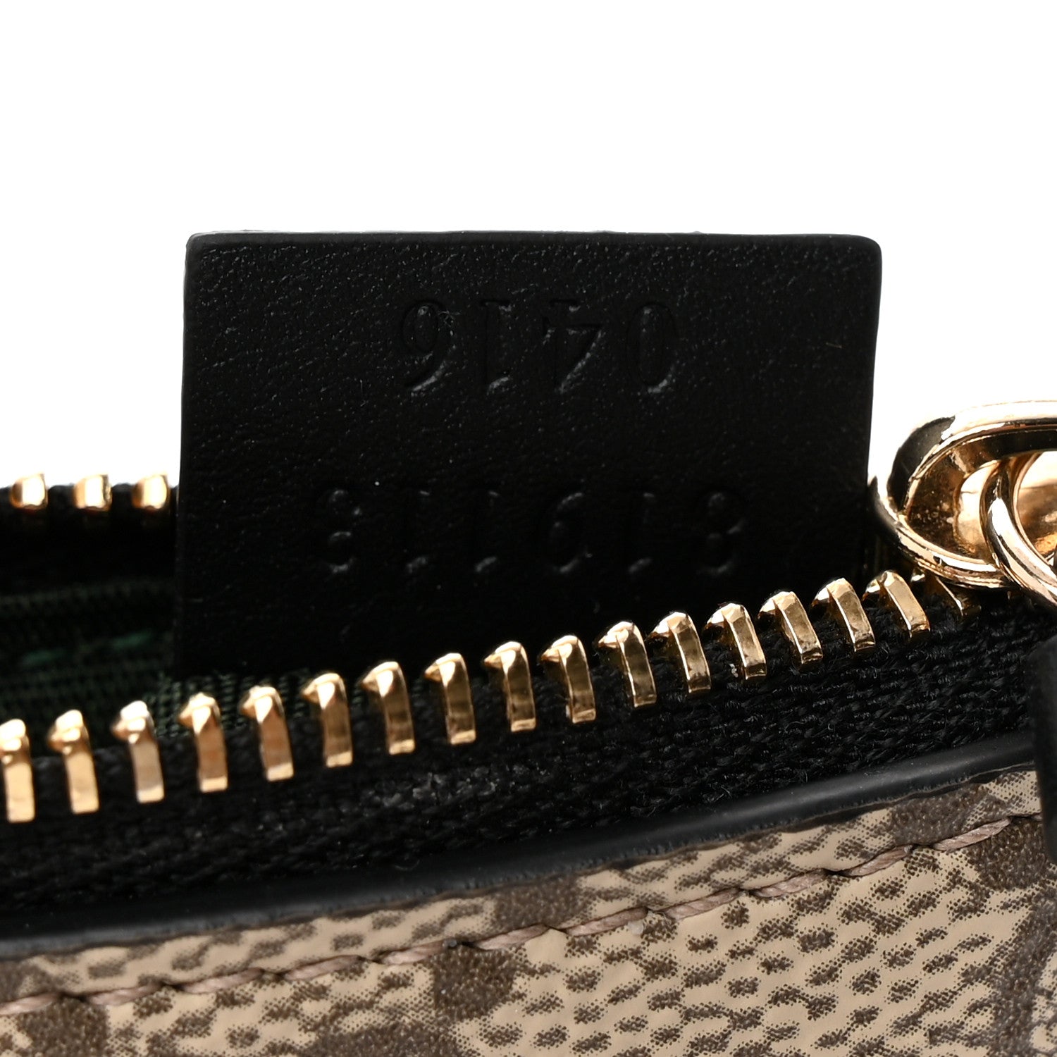 Gucci GG Supreme Monogram Selleria Key Case  Beige Black 7 of 8