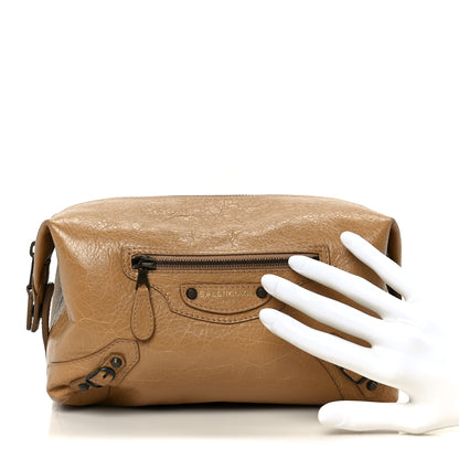 Balenciaga Agneau Classic Hardware Trousse Vanity Case Beige Nougatine 2 of 8