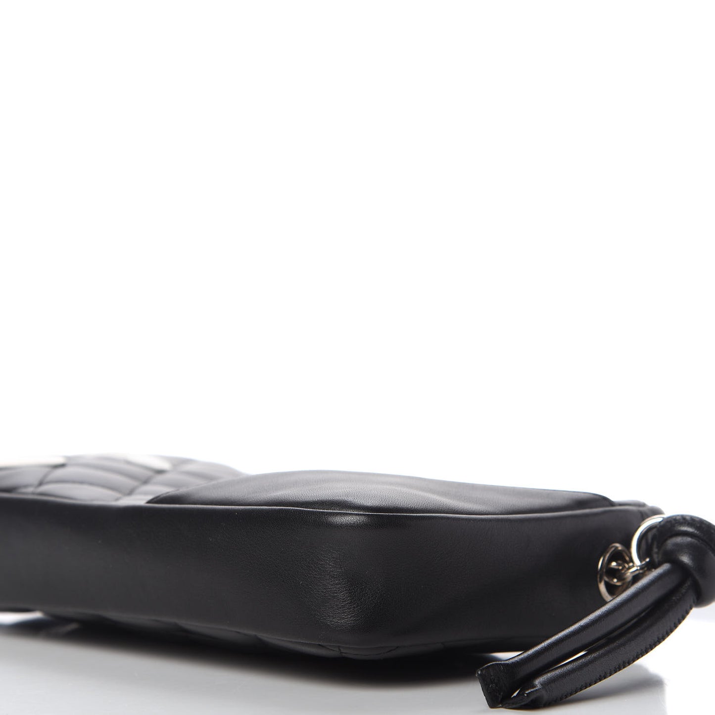 Calfskin Quilted Cambon Pochette Black White