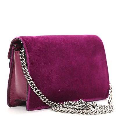Gucci Velvet Super Mini Dionysus Shoulder Bag Fuchsia Violet Cyclamen 3 of 13