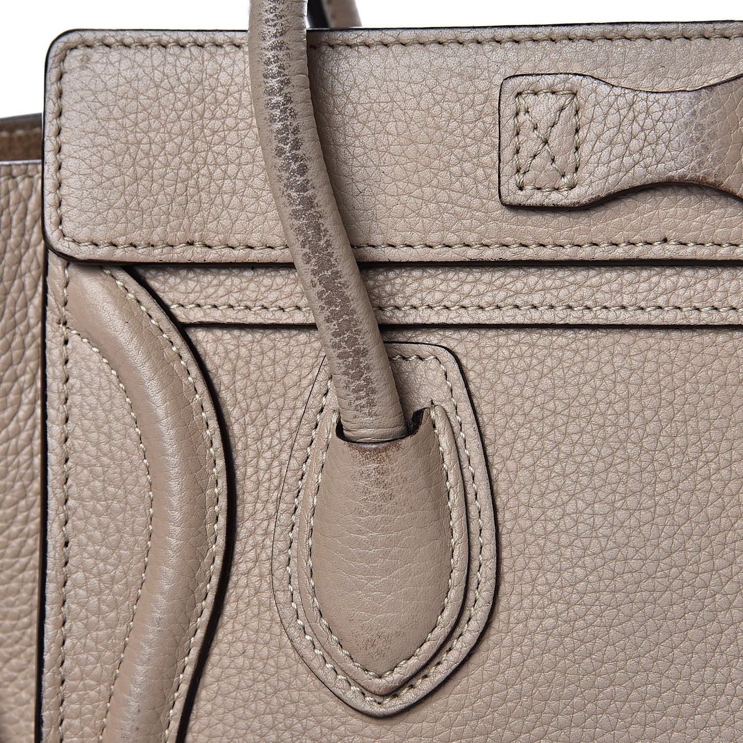 Drummed Calfskin Nano Luggage Dune