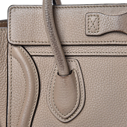 Celine Drummed Calfskin Nano Luggage Dune 15 of 19