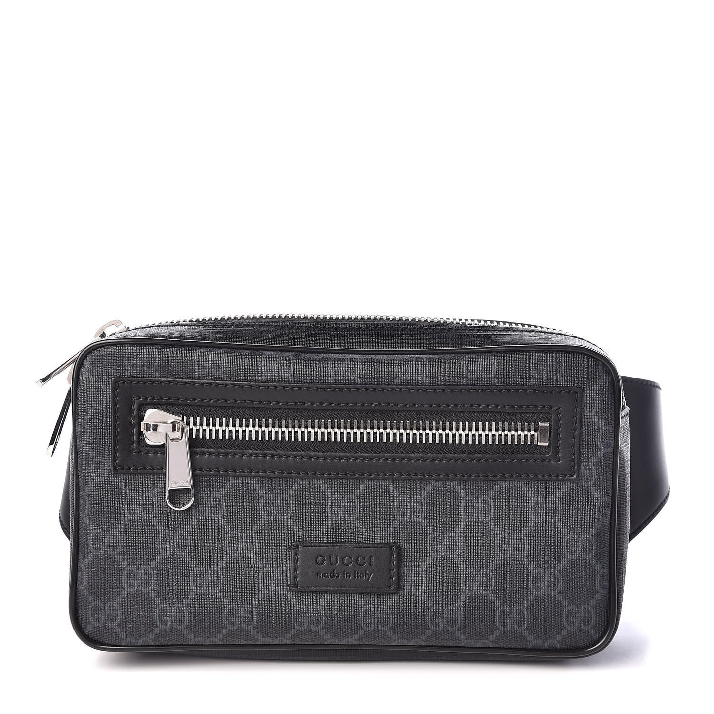 Soft GG Supreme Monogram Web Belt Bag Black Grey