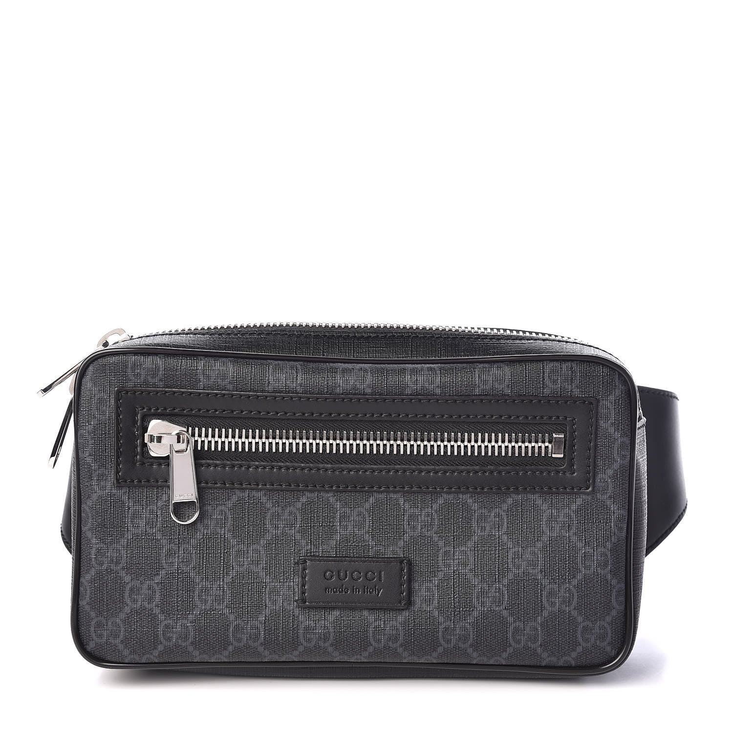 Gucci Soft GG Supreme Monogram Web Belt Bag Black Grey 1 of 9
