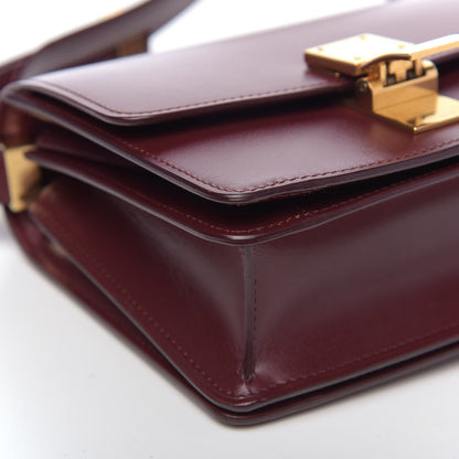 Celine Box Calfskin Small Classic Box Flap Bag Burgundy 8 of 9