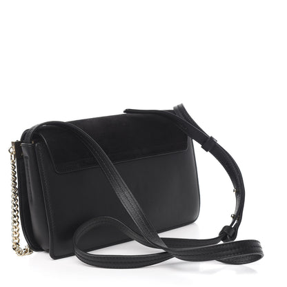Chloe Suede Calfskin Small Faye Shoulder Bag Black 2 of 9
