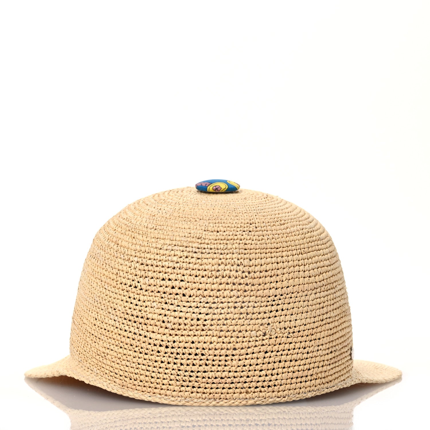 Hermes Straw Tanzanie Hat 56 Naturel Rouge Coquelicot 6 of 8