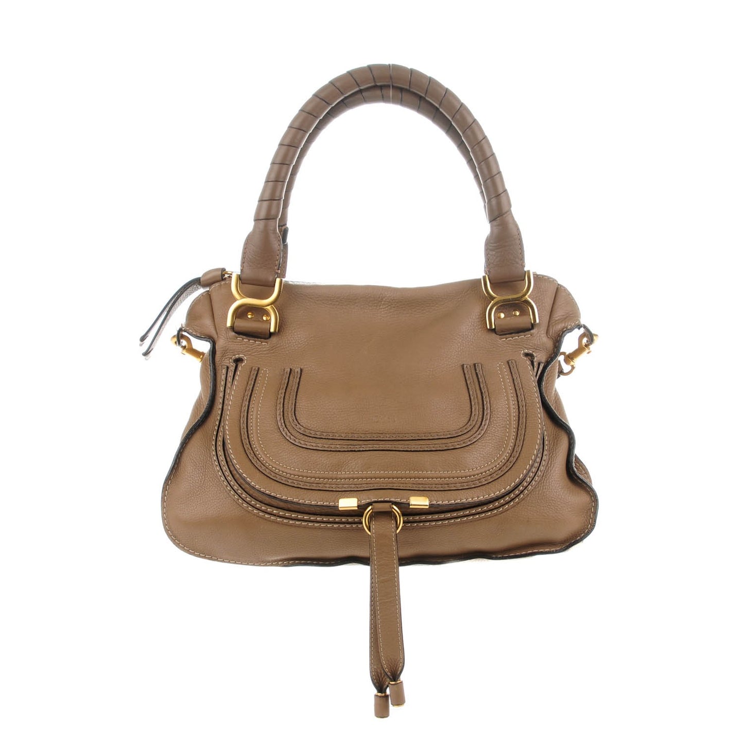 Calfskin Medium Marcie Satchel Nut