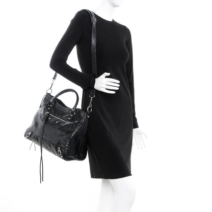 Balenciaga Agneau Classic Silver Hardware Velo Black 3 of 15