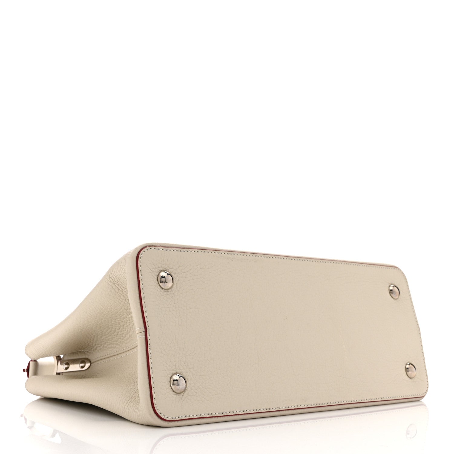 Louis Vuitton Taurillon Capucines MM Blanc Casse 4 of 10