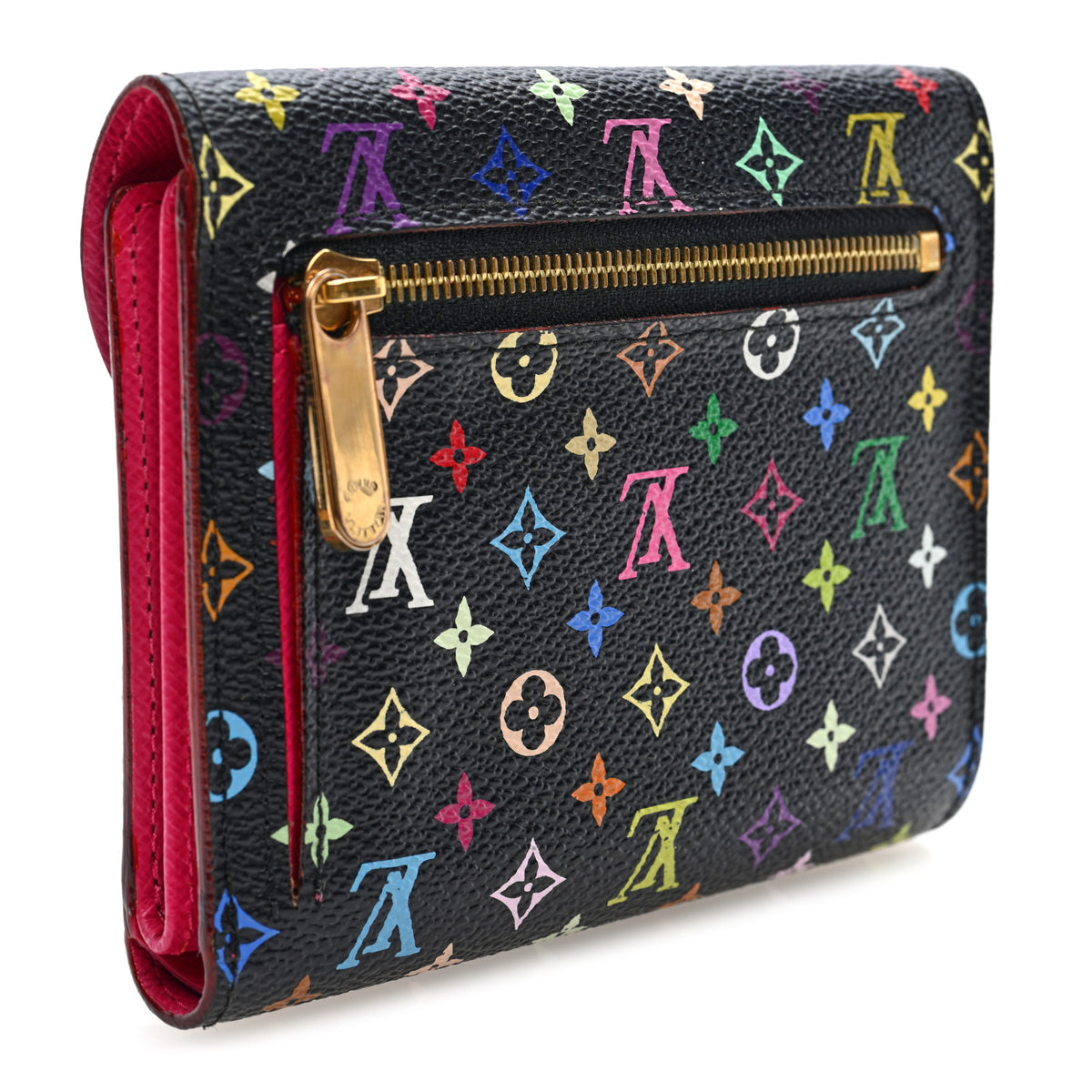 Louis Vuitton Monogram Multicolor Joey Wallet Black Grenade 3 of 7