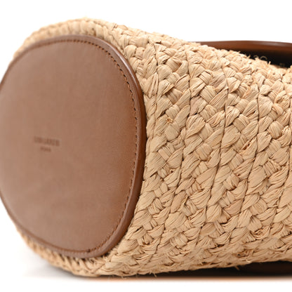 Saint Laurent Raffia Calfskin Mini Manon Natural Brick 9 of 9