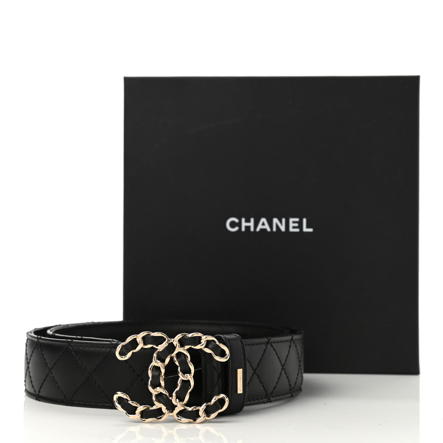 Chanel Lambskin Quilted CC Chain Belt 75 30 Black 8 of 8