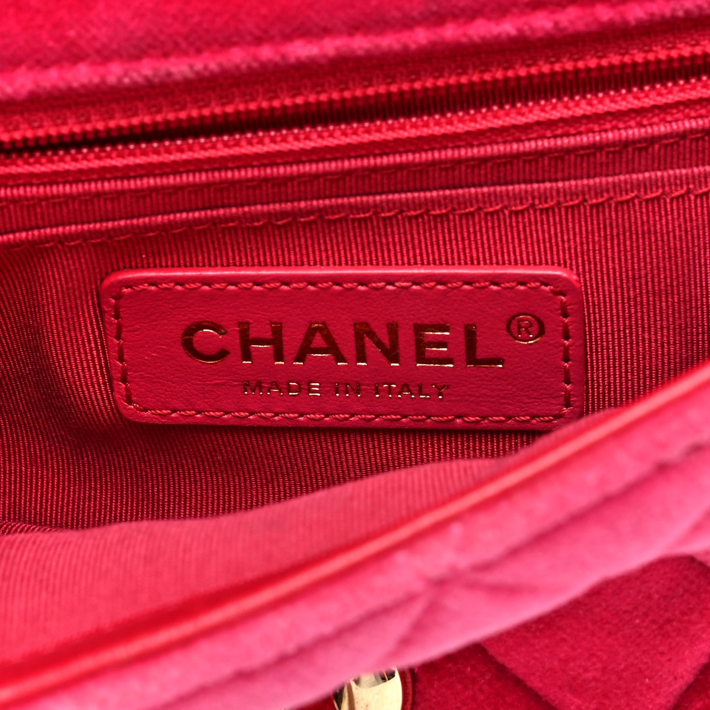 Velvet Quilted Mini Square Pearl Crush Flap Fuchsia