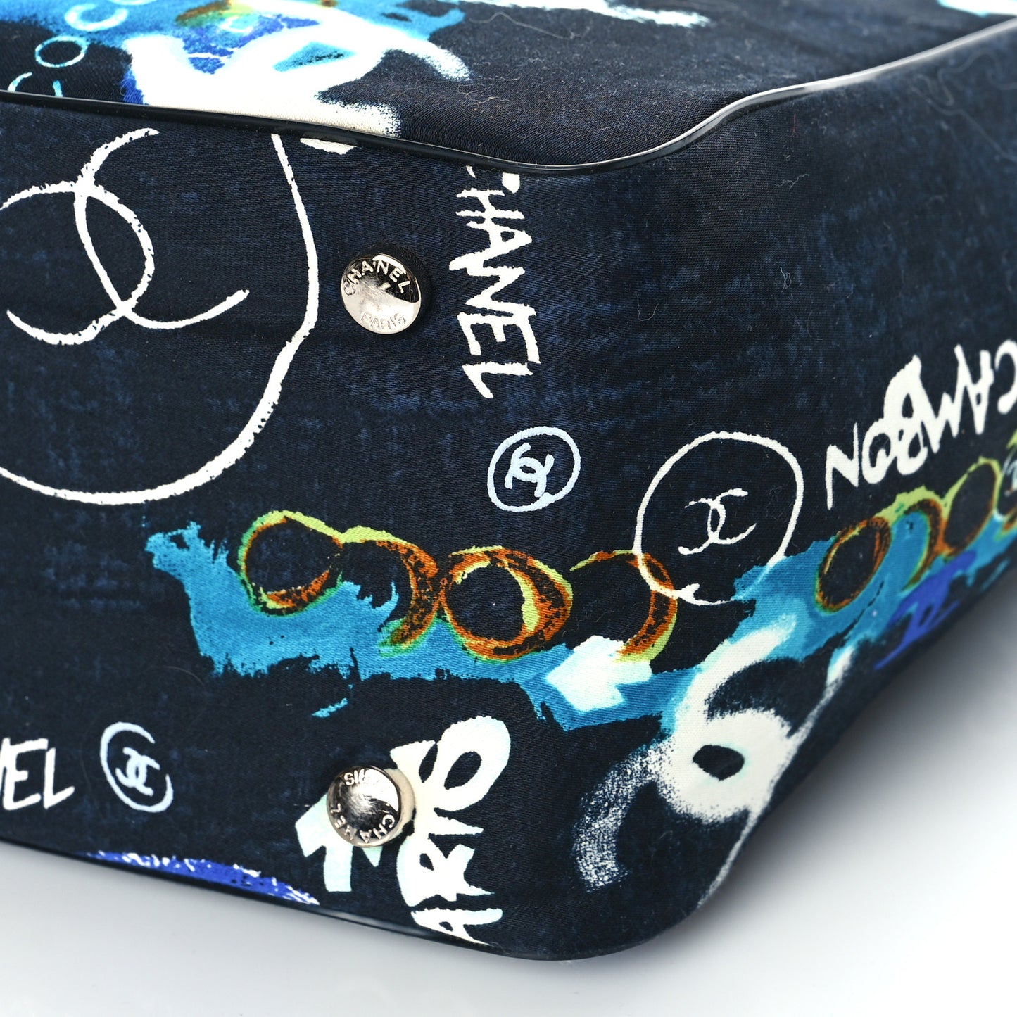 Canvas Coco Print Tote Black Multi