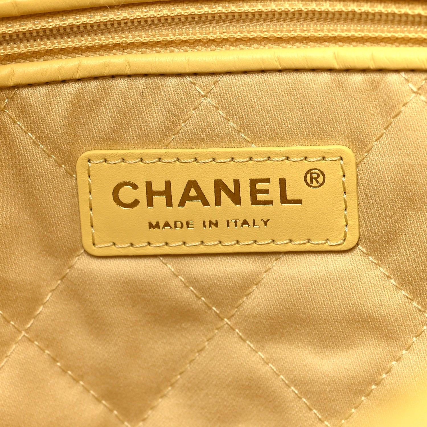 Chanel Shiny Caviar Quilted Small Chanel 22 Yellow 8 of 12
