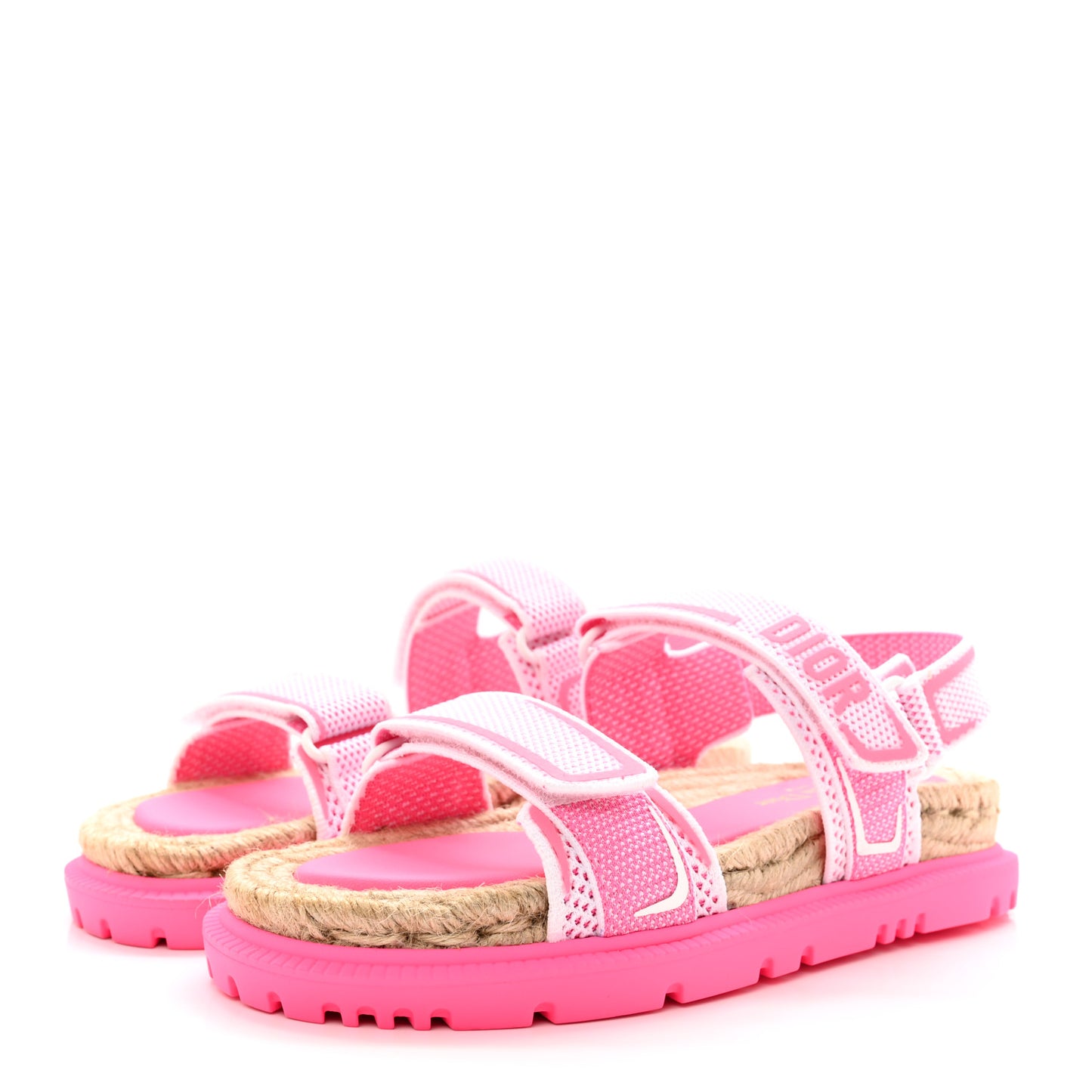Technical Knit Jute Dioract 10mm Sandals 39 White Fuchsia
