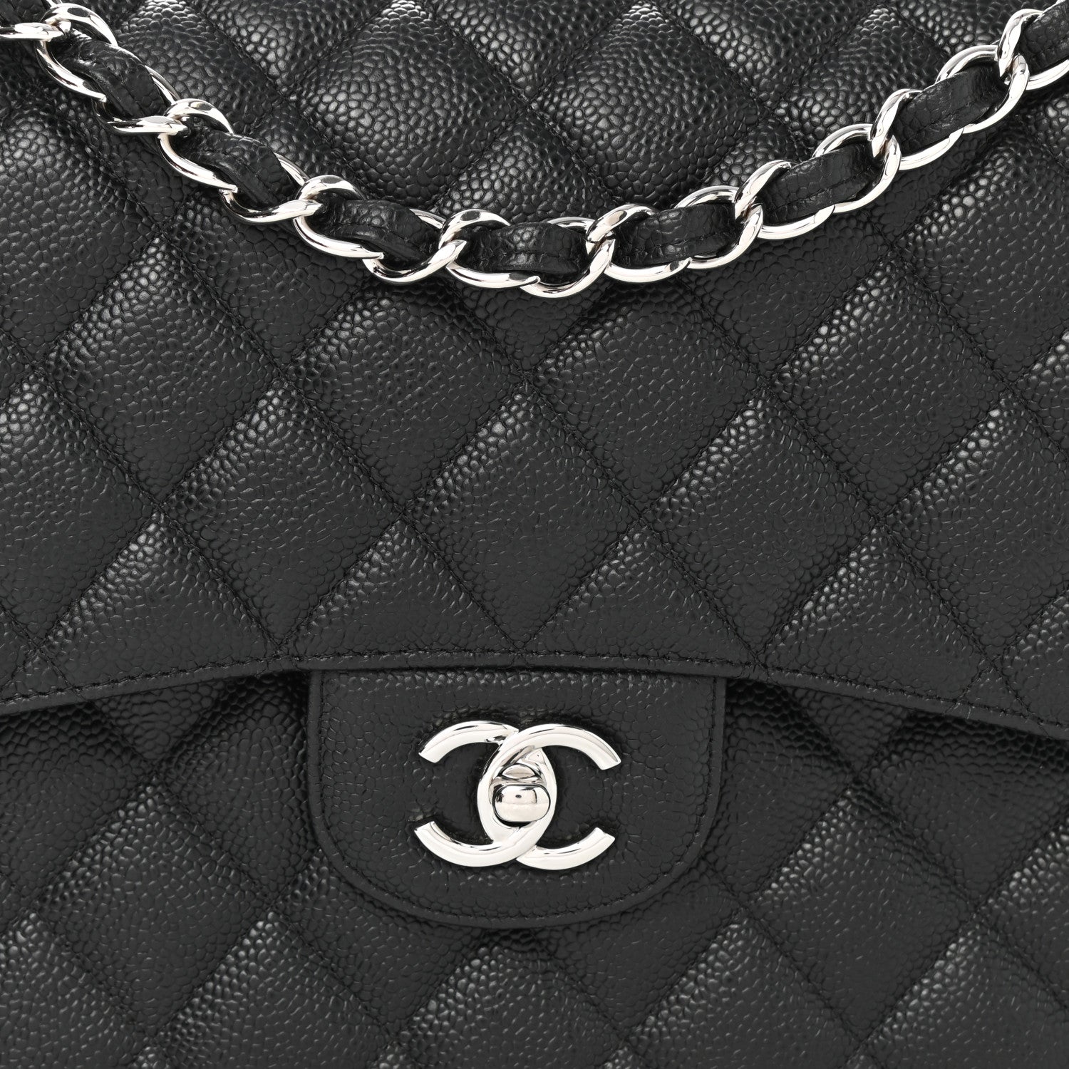 Chanel Caviar Quilted Jumbo Double Flap Black 9 of 11