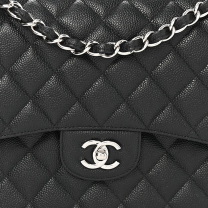 Chanel Caviar Quilted Jumbo Double Flap Black 9 of 11