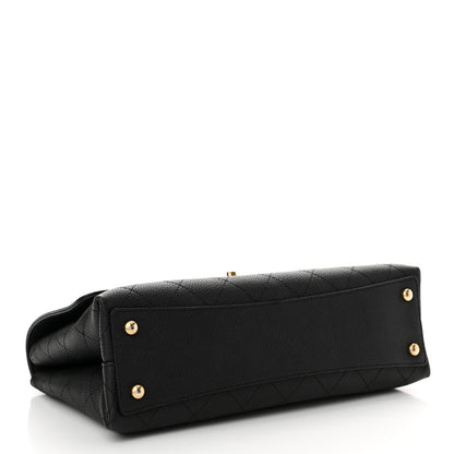 Chanel Grained Calfskin Stitched Flap Black 4 of 12