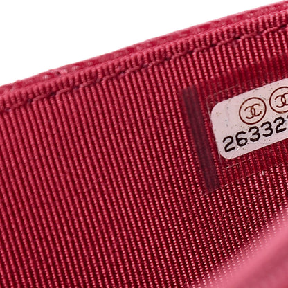 Chanel Caviar Quilted Wallet On Chain WOC Dark Pink 7 of 11