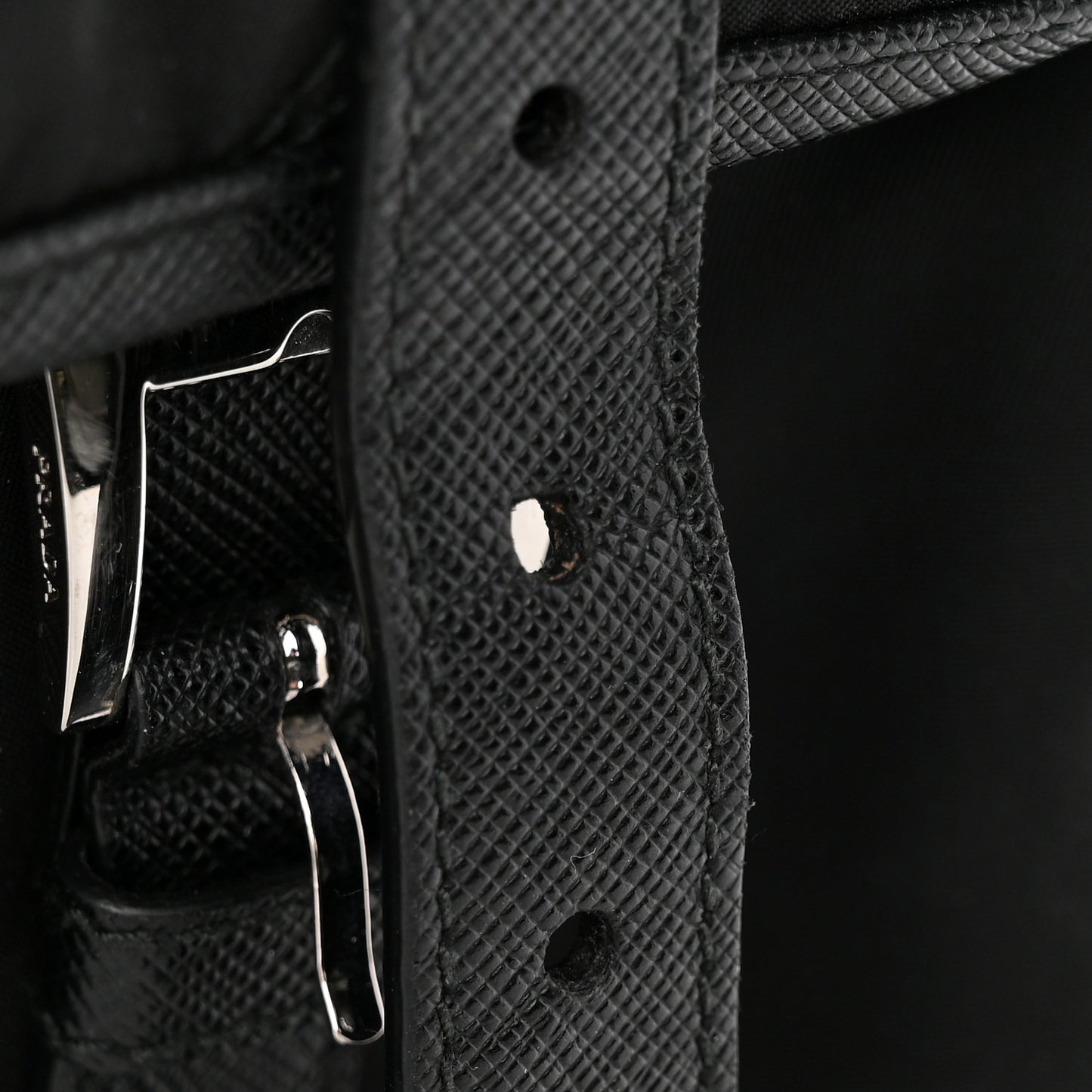 Tessuto Nylon Saffiano Vela Quilted Backpack Black