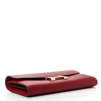 Hermes Epsom Constance Long Wallet Rouge Grenat 4 of 6