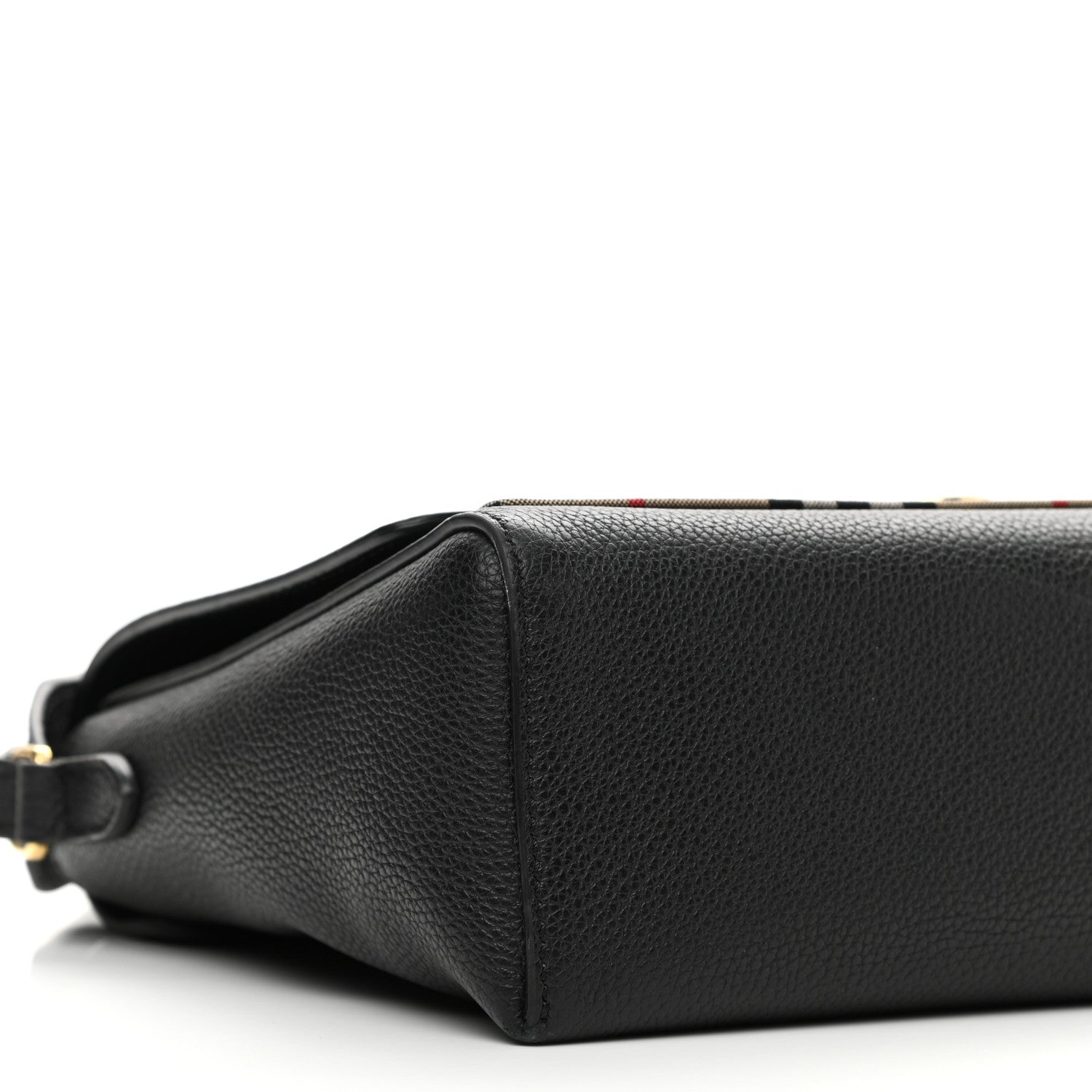 Burberry Grainy Calfskin Vintage Check Note Crossbody Bag Black 8 of 13