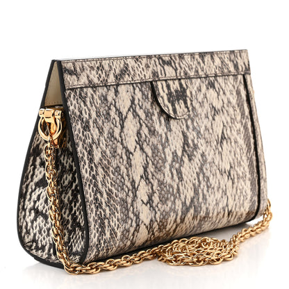 Gucci Snakeskin GG Small Ophidia Chain Shoulder Bag Roccia 3 of 10