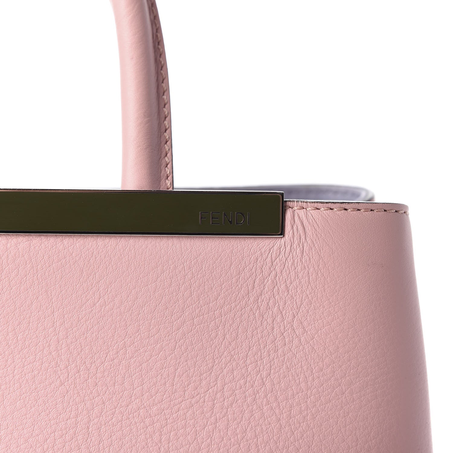 Fendi Vitello Dolce Century Petite 2Jours Tote Bubblegum Lilla Oliva 9 of 11
