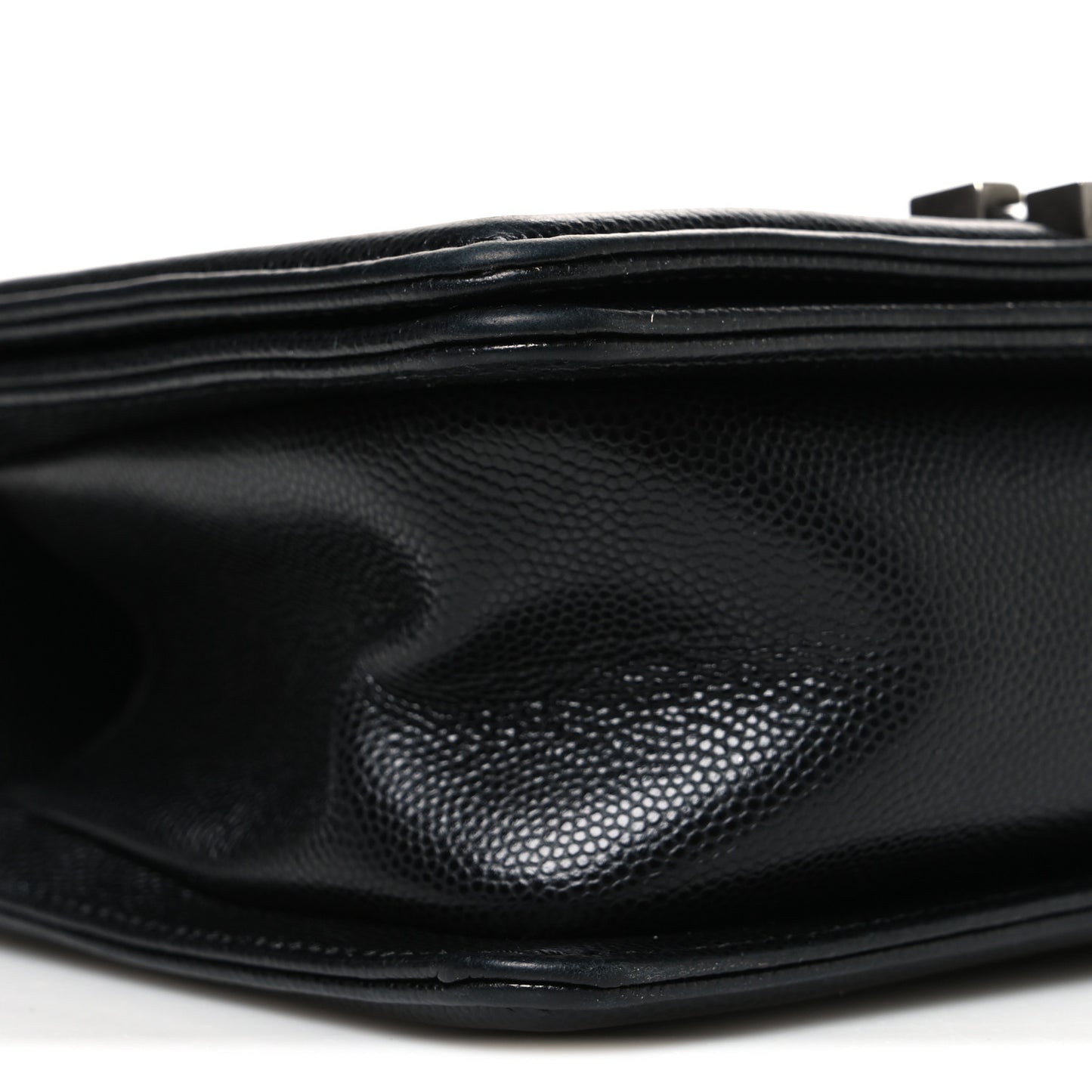 Caviar Quilted Small Boy Flap Black