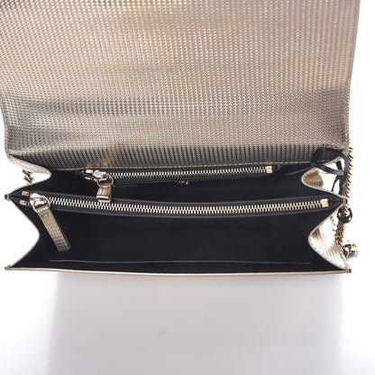 Versace Metallic Diamante Flap Shoulder Bag Gold 5 of 6