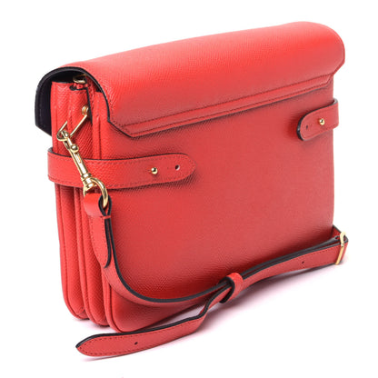 Mulberry Small Classic Grain Calfskin Belted Bayswater Satchel Lipstick Red 2 of 5