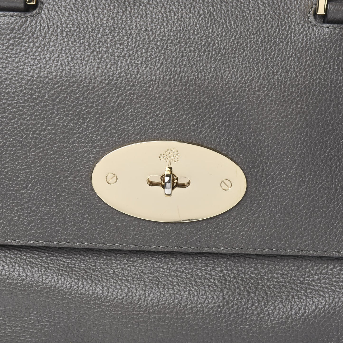 Glossy Goatskin Medium Del Rey Satchel Grey