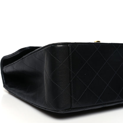 Chanel Lambskin Quilted XL Jumbo Single Flap Black 9 of 14