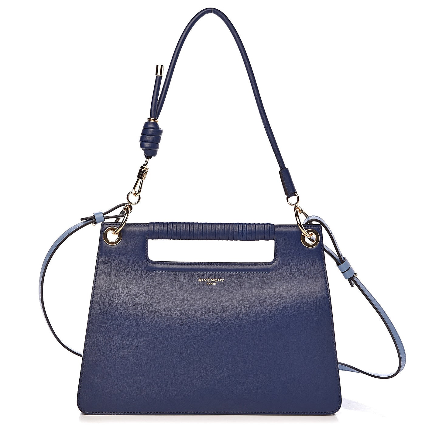 Calfskin Medium Whip Top Handle Crossbody Royal Blue