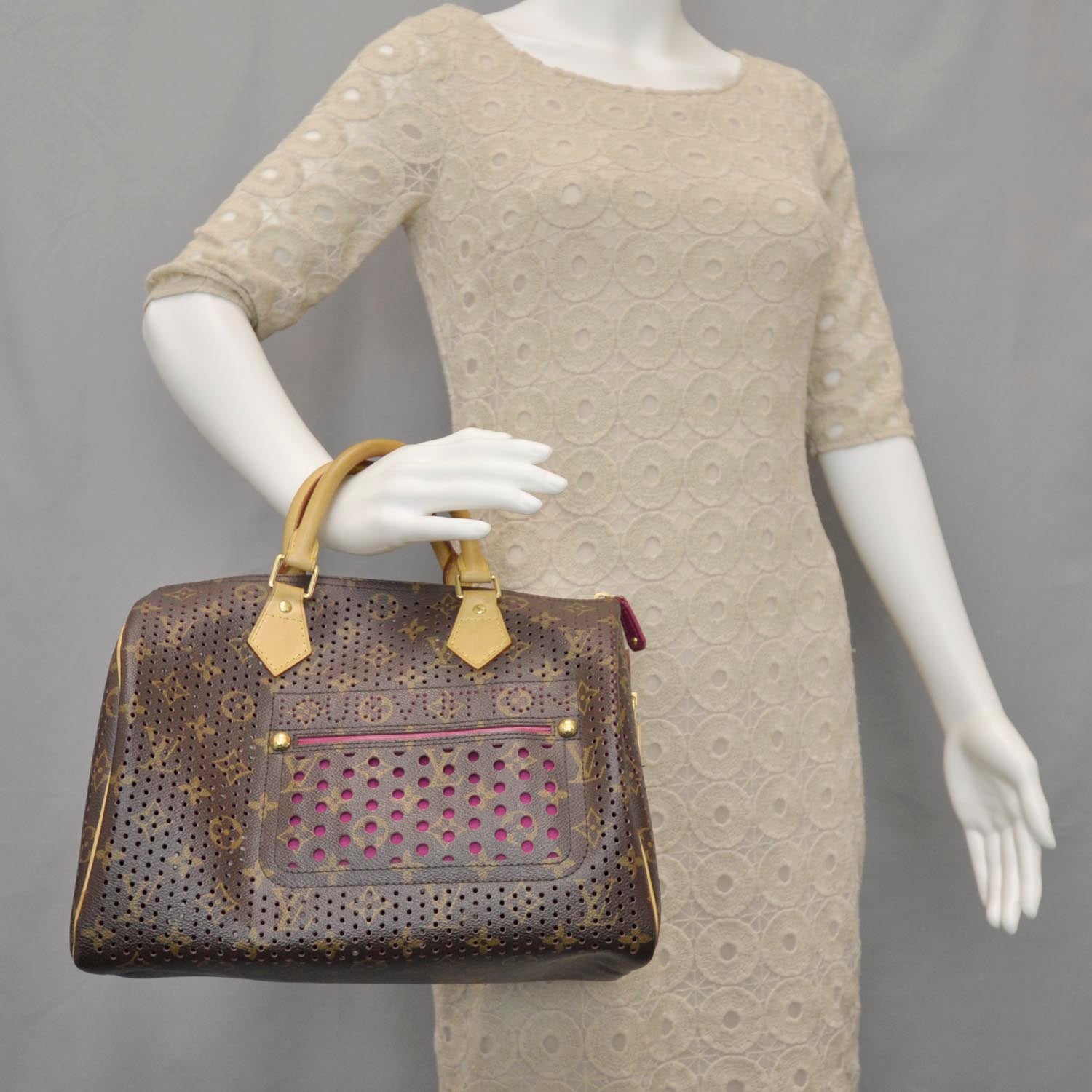 Louis Vuitton Monogram Perforated Speedy 30 Fuchsia 2 of 9