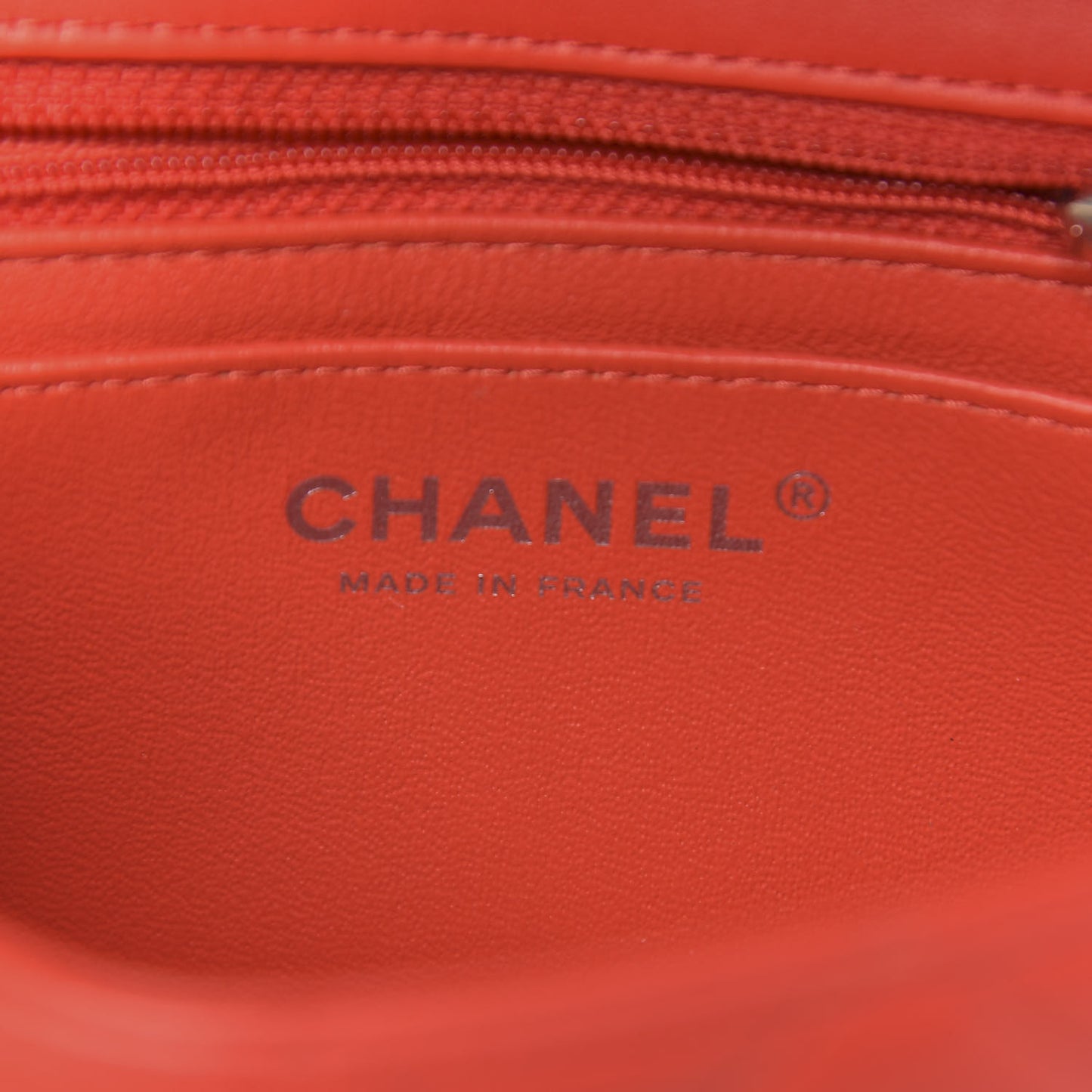 Lambskin Quilted Mini Rectangular Flap Red